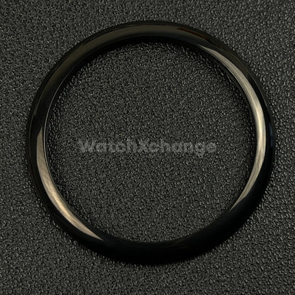 Black Curved Polished Stainless Steel Watch Bezel Insert Ring 36mm 39mm