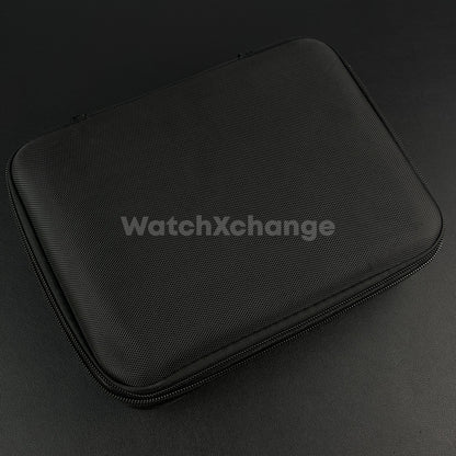 Eight 8 Watch Storage Zip Carry Case Solid EVA Travel Protection Black Inside