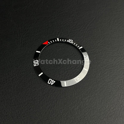 38mm Ceramic Black & Red insert For Divers Watch Rolex GMT Seiko SKX SRPD