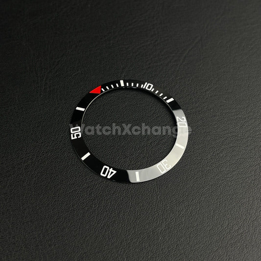 38mm Ceramic Black & Red insert For Divers Watch Rolex GMT Seiko SKX SRPD