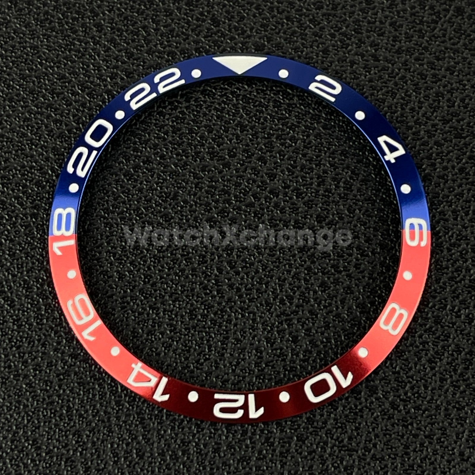 34mm Red & Blue Aluminium GMT Bezel Insert For Seiko Rolex Tudor Divers Watch