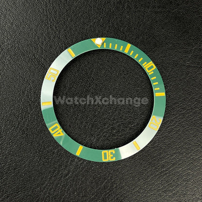 38mm Green Gold Ceramic bezel insert For Divers Watch Rolex Seiko SKX SRPD 