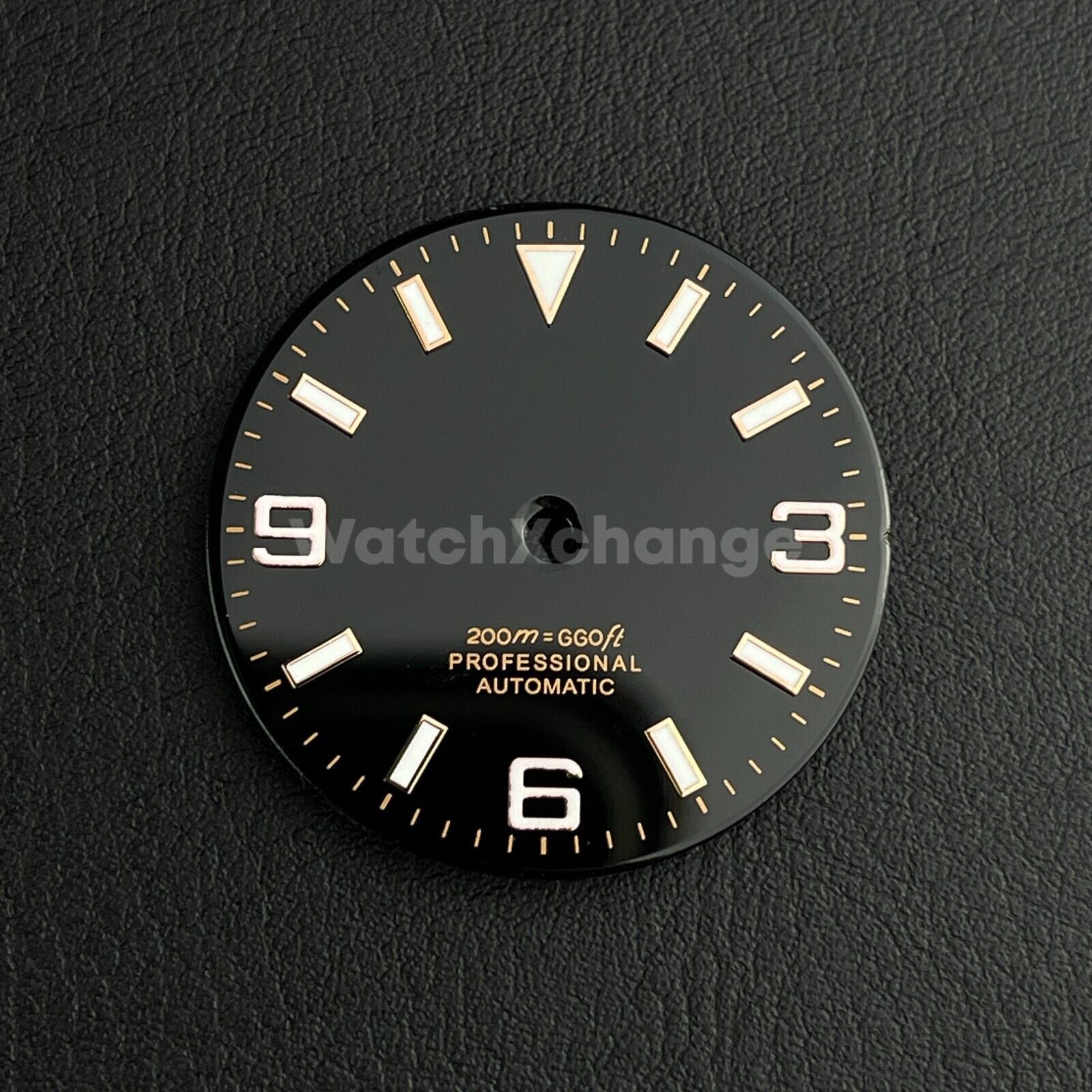 29mm Black & Rose Gold Watch Dial for SEIKO NH35 NH36 Watch Movement Parts