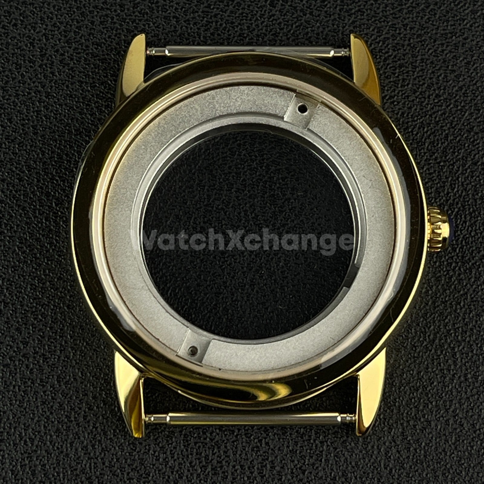 Gold Sapphire Crystal 42mm Steel Watch Case For ETA 2824 PT5000 Movement