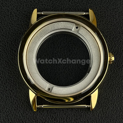 Gold Sapphire Crystal 42mm Steel Watch Case For ETA 2824 PT5000 Movement