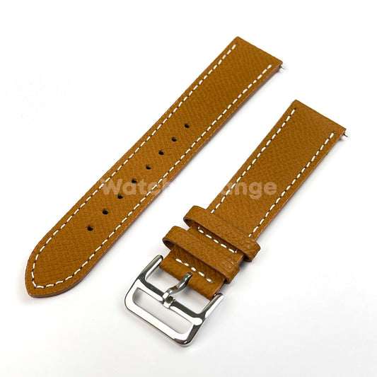 Light Brown Universal Quick Release Leather Watch Strap Band 18mm 20mm 22mm