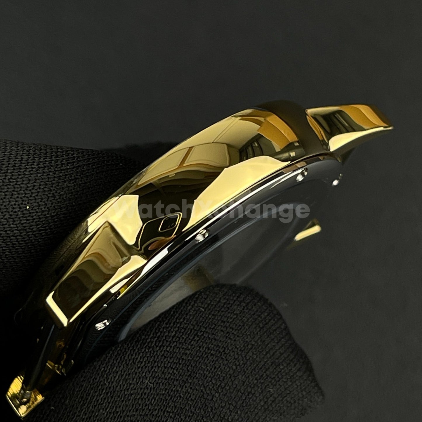 Gold Sapphire Crystal 42mm Steel Watch Case For ETA 2824 PT5000 Movement