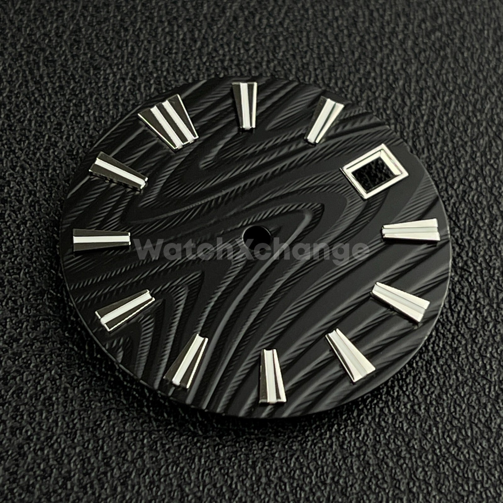 28.5mm Black Wood Texture Watch Dial Face for Seiko NH35 NH36 Movement