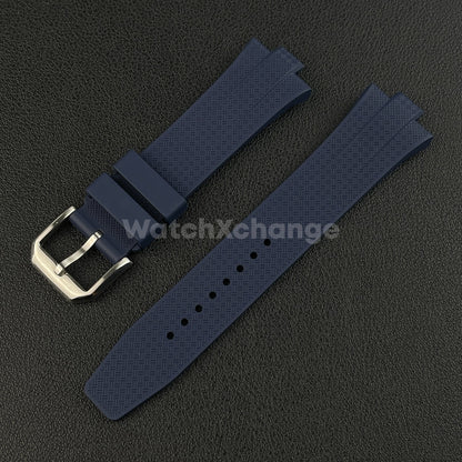 Blue Rubber Watch Strap For Citizen Tsuyosa NJ0150 NJ0151ME NJ01510158 9mm
