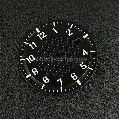 34mm Black Watch Dial for Seiko NH35A Automatic Movement Parts