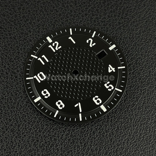 34mm Black Watch Dial for Seiko NH35A Automatic Movement Parts