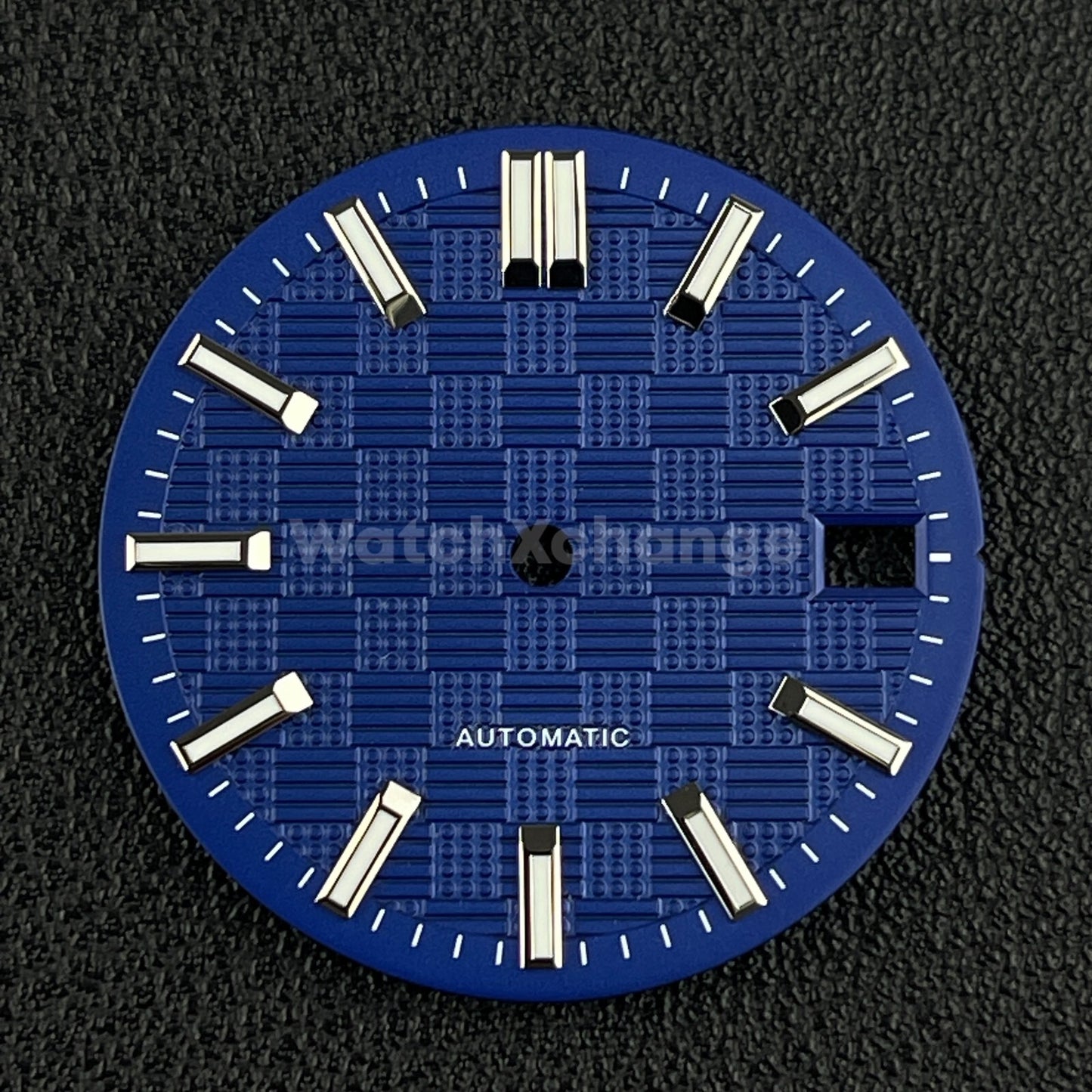 28.5mm Blue Grid Dots Pattern Texture Watch Dial for SEIKO NH35 NH36 Movement