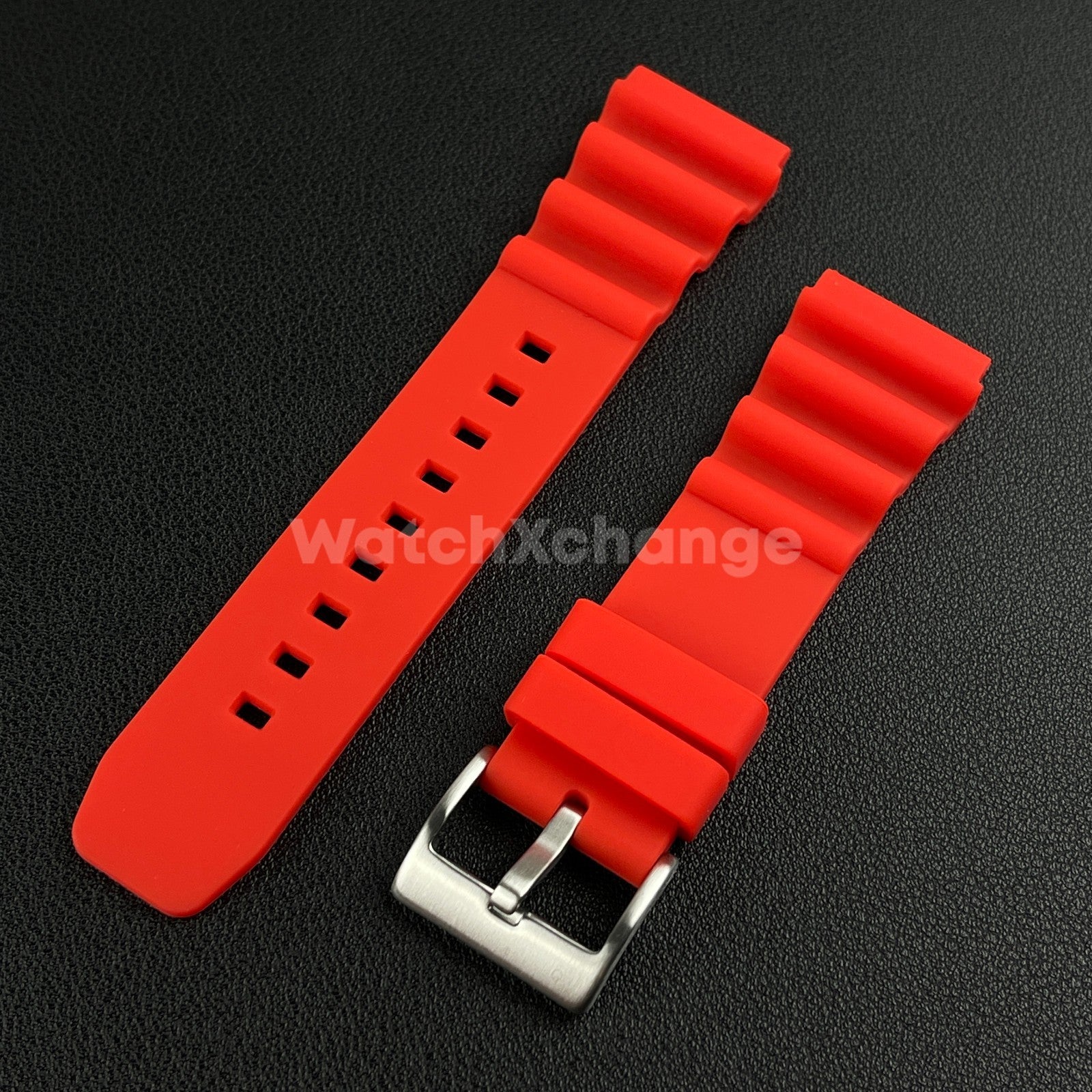 Red Rubber Watch Strap Band For Rolex GMT Seiko SKX007 Citizen Universal 20/22mm
