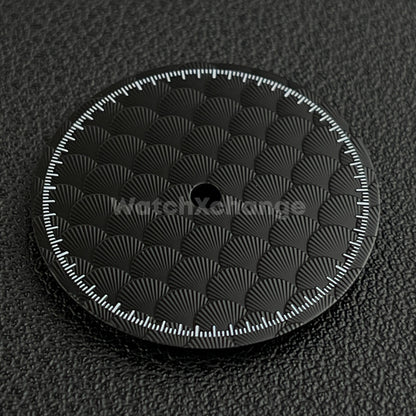28.5mm Black Shell Texture Watch Dial Face for SEIKO NH35 NH36 Movements