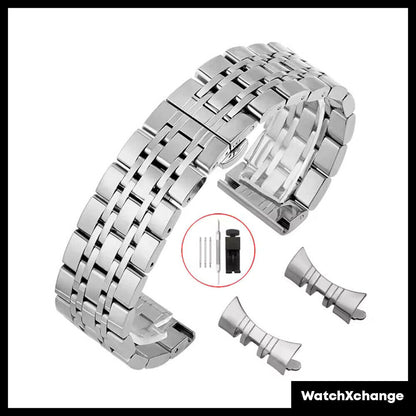 19/20mm Stainless Steel Watch Band Strap For Tissot 1853 T41 Bracelet Silver