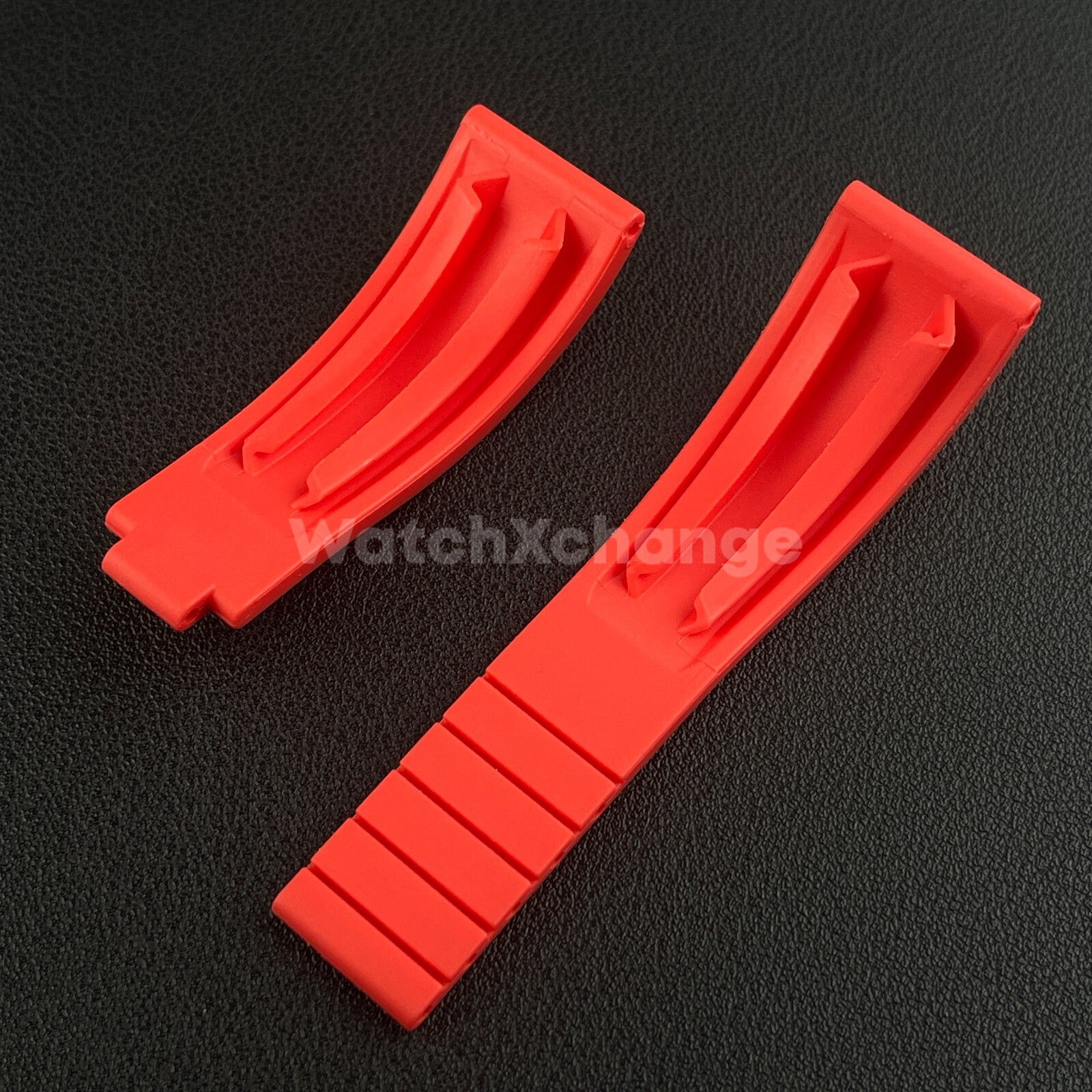 20mm 21mm Red Silicone Rubber Watch Strap Band For Rolex OYSTERFLEX GMT