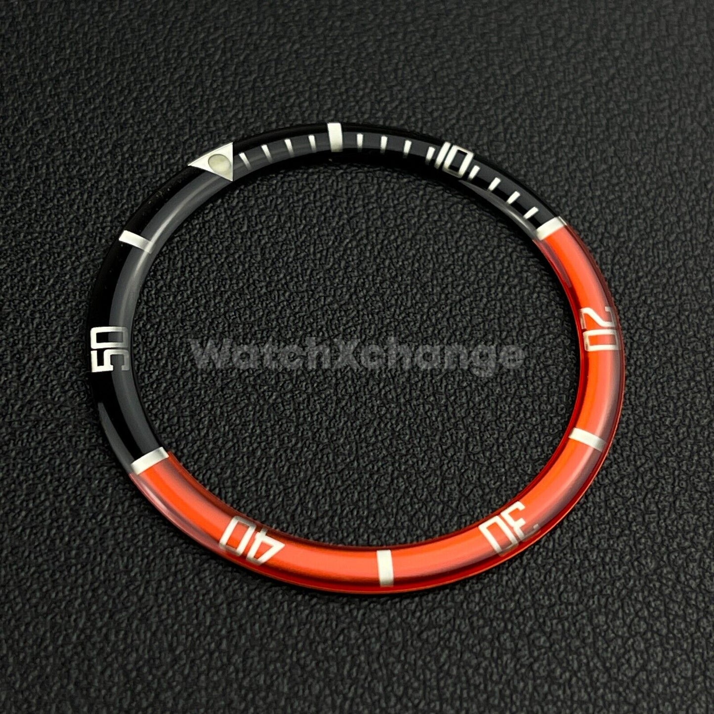 Black & Red 38mm Flat Resin Bezel Insert For Divers Watch Seiko Mod SKX SRPD