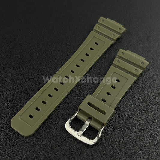 Green Watch Strap For G-SHOCK Replacement Rubber Band CASIO GA2100 GA2110 16mm