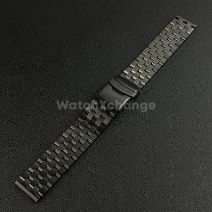 Black Stainless Steel Super Engineer Watch Band Bracelet For Seiko 18mm - 24mm