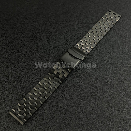 Black Stainless Steel Super Engineer Watch Band Bracelet For Seiko 18mm - 24mm