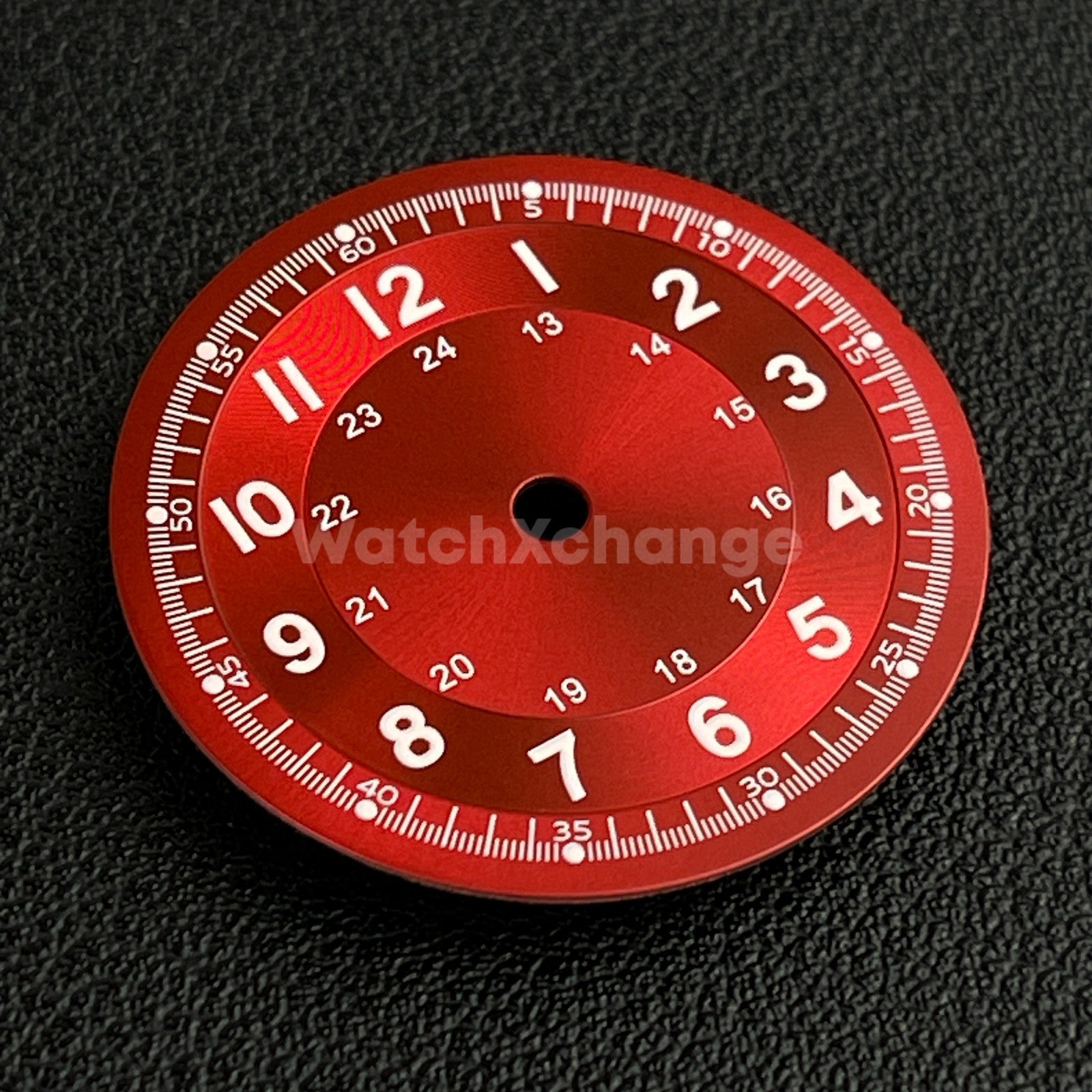 29mm Red Watch Dial w/Green Luminous Replacement for NH35 Watch Movement Parts