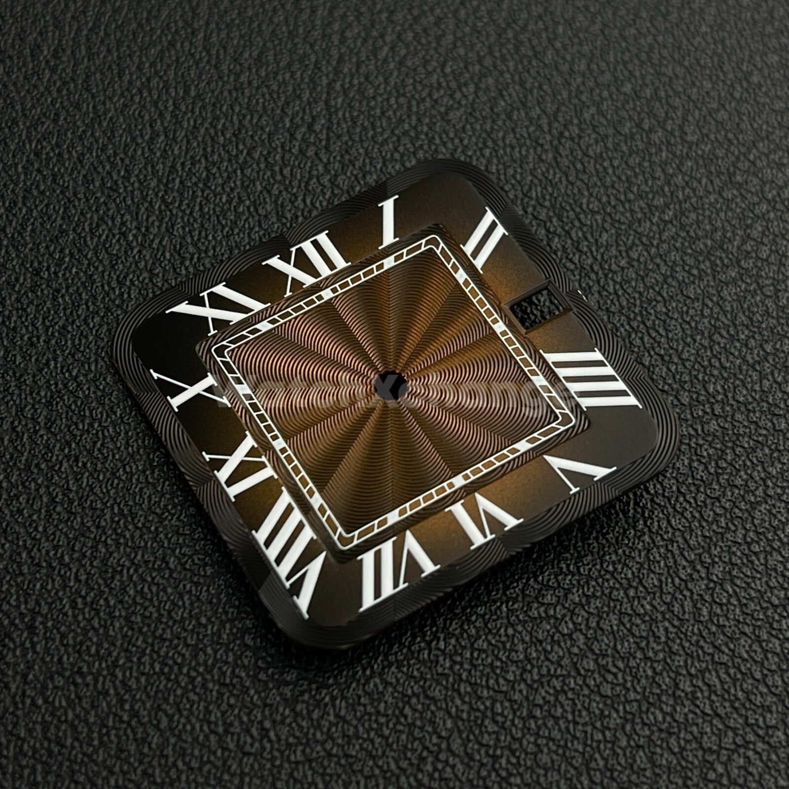 27mm Brown Square Watch Dial for NH35A Automatic Movement