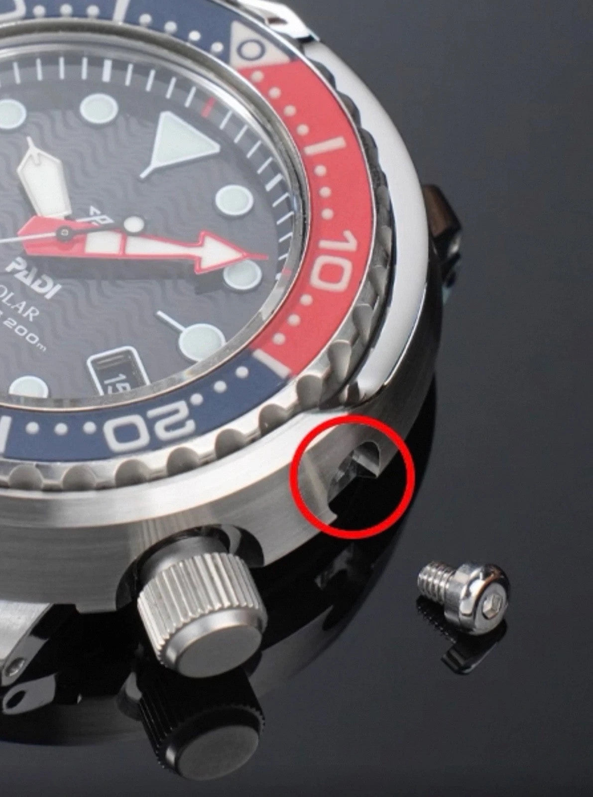 Silver 3pcs Watch Case Screw for Seiko SNE497 498 499 518 533 535 537 Tuna Diver
