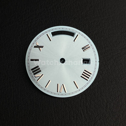 28.5mm Light Blue Watch Dial Replacement for Seagull ST16 Movement Roman Numeral