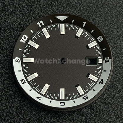36.5mm Brown & White Watch Dial for SEIKO NH35 NH35A Watch Movement