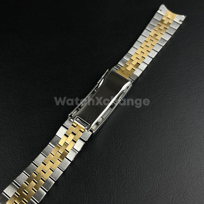 20mm Silver & Gold Jubilee Watchband Bracelet Oyster Deployment Clasp For Rolex