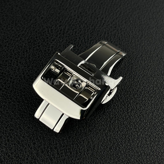 Silver Deployment Butterfly Watch Clasp Buckle Fits Jaeger LeCoultre 16 18 20mm