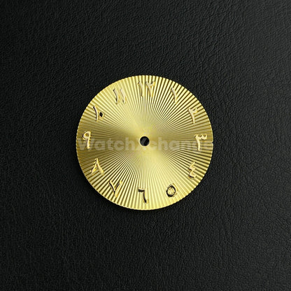 28.5mm Gold Arabic Watch Dial NH35 NH36 Movement Professional