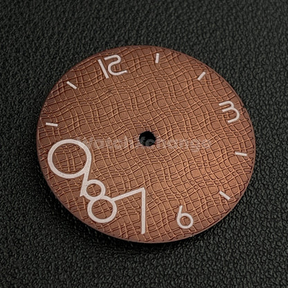 28.5mm Light Brown Watch Dial Face For SL68 PC21 PC20 GL68 SP68 Quartz Movements