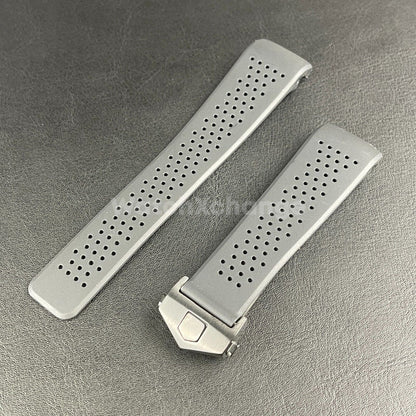 Rubber Silicone Watch Strap Band Mens Breathable Waterproof 22mm Fit TAG Heuer