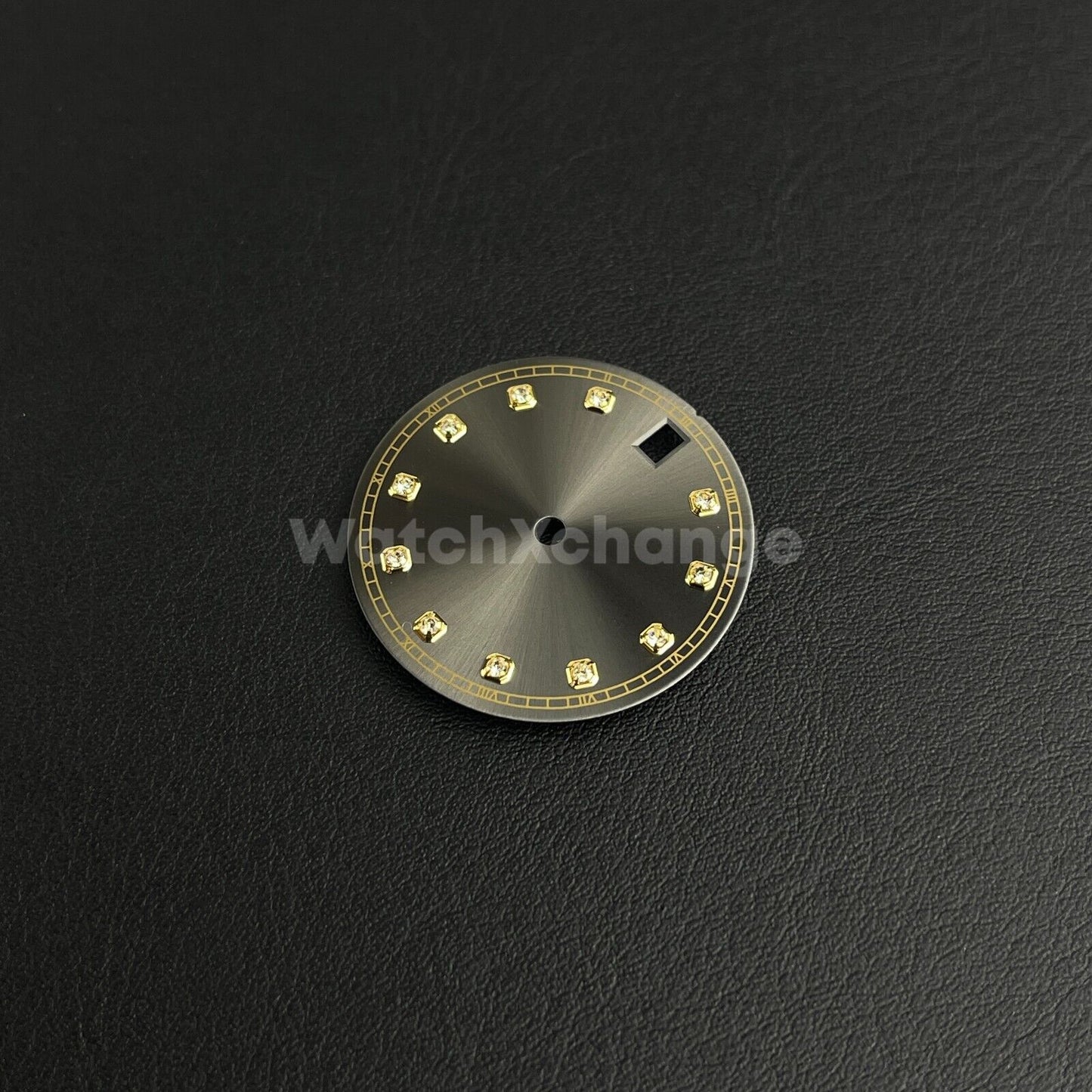 28.5mm Grey Diamond Watch Dial for SEIKO NH35 NH36 Movement