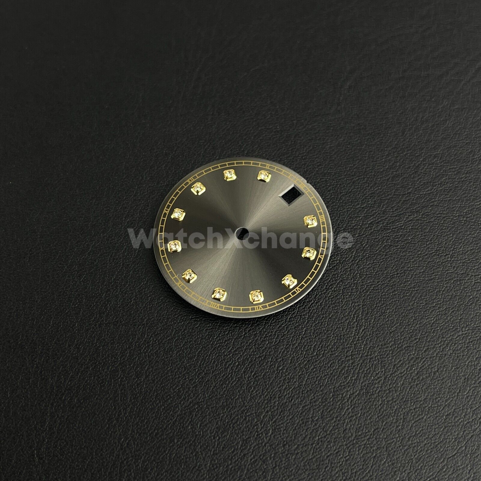 28.5mm Grey Diamond Watch Dial for SEIKO NH35 NH36 Movement