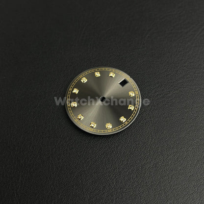 28.5mm Grey Diamond Watch Dial for SEIKO NH35 NH36 Movement