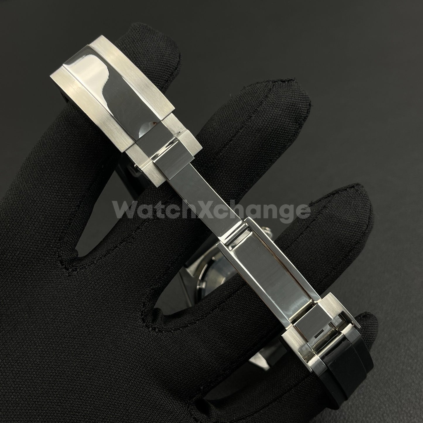 40mm Silver Stainless Steel Sapphire Glass Watch Case for VK63 Quartz Movement