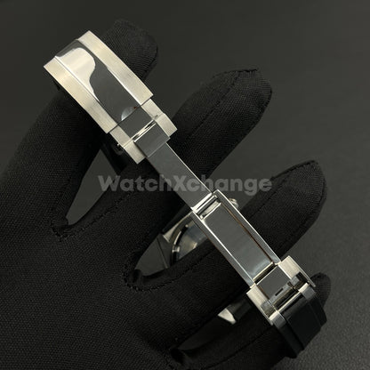 40mm Silver Stainless Steel Sapphire Glass Watch Case for VK63 Quartz Movement