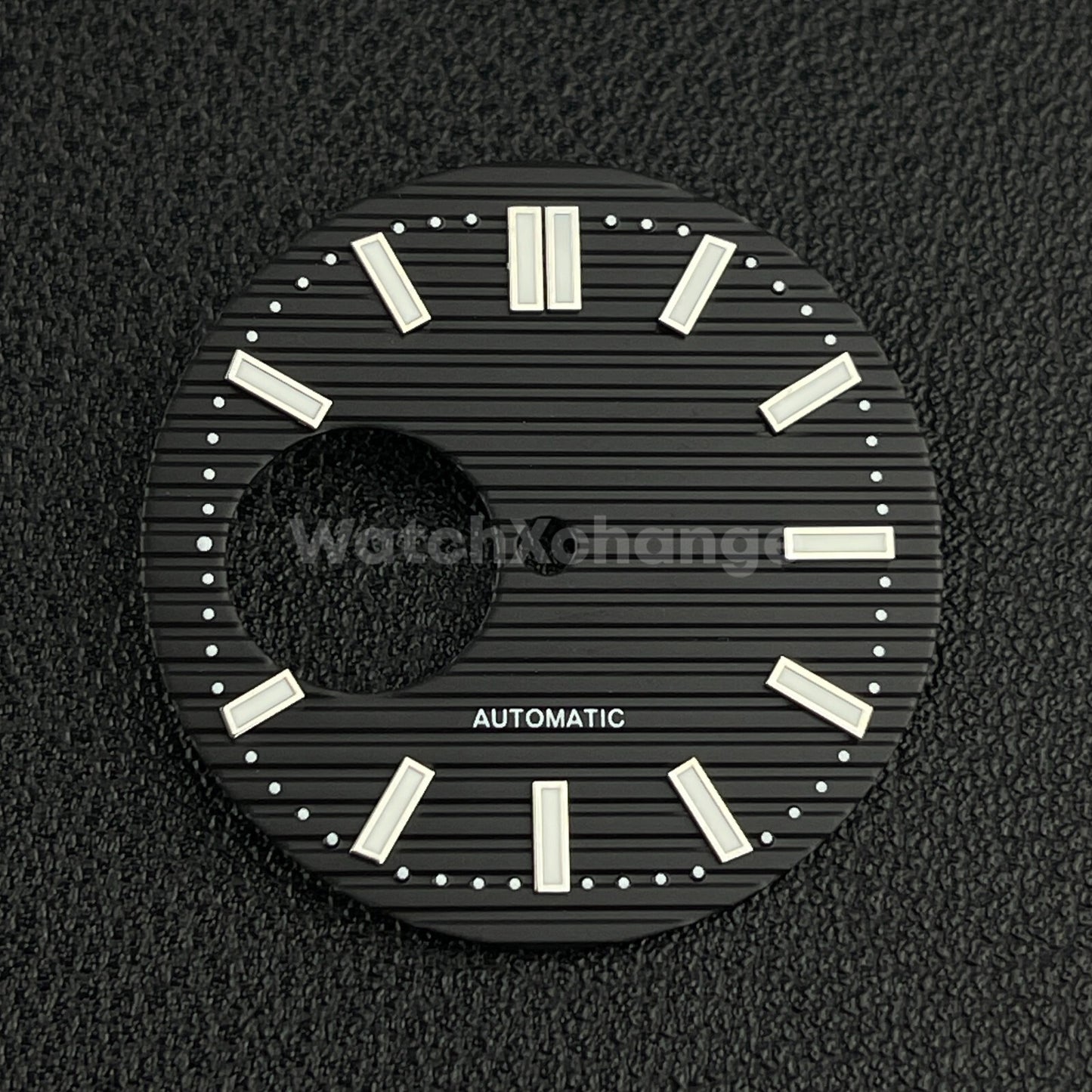 29.8mm Black Watch Dial Face Green Luminous For Seiko NH38 Movement Nautilus