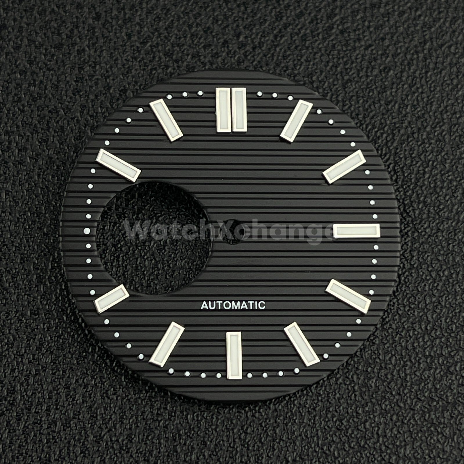 29.8mm Black Watch Dial Face Green Luminous For Seiko NH38 Movement Nautilus