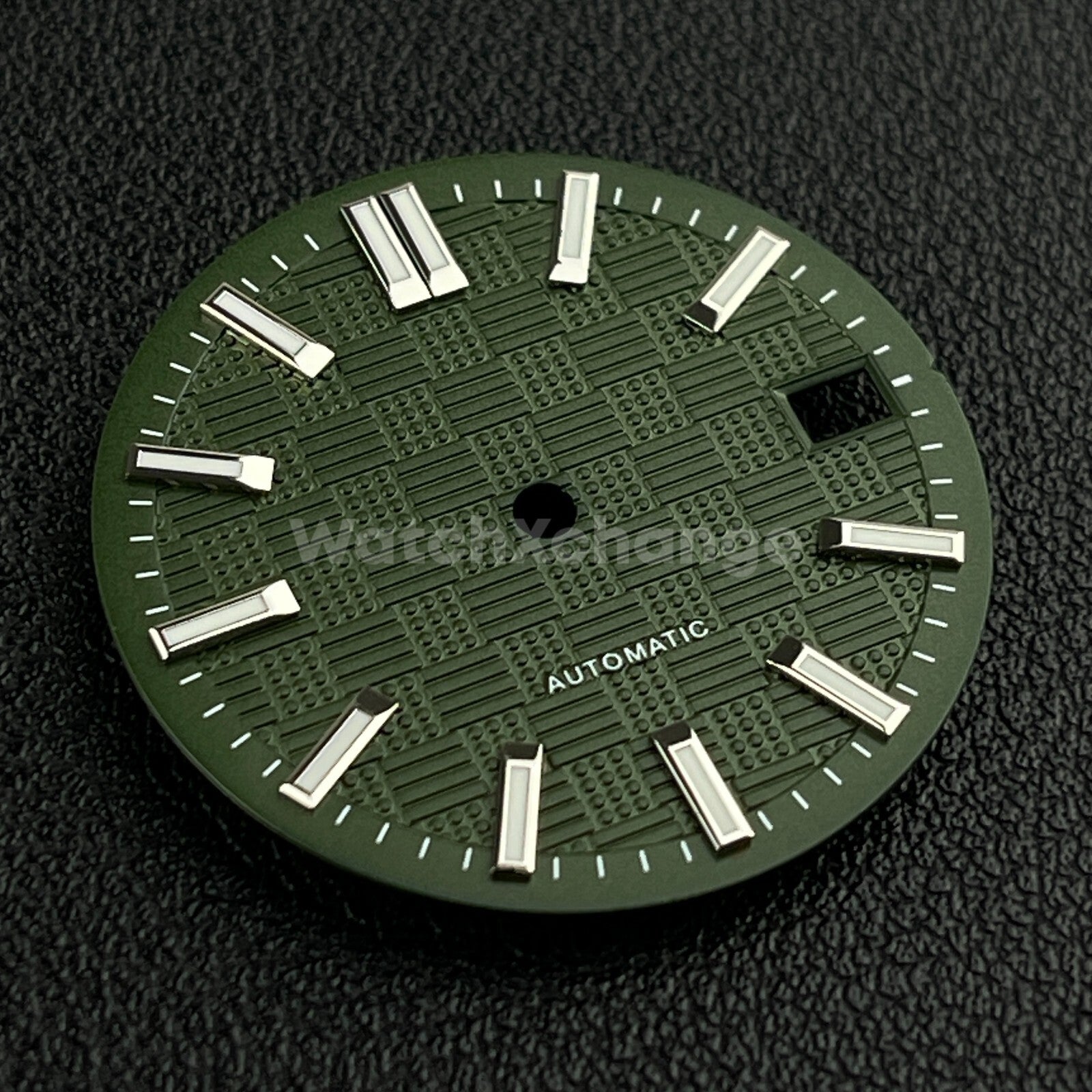 28.5mm Green Grid Dots Pattern Texture Watch Dial for SEIKO NH35 NH36 Movement
