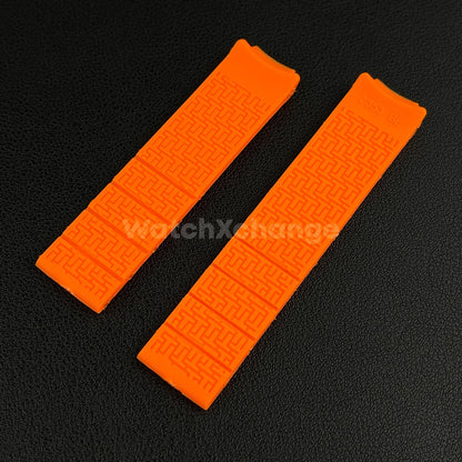 For T-TOUCH Watch TISSOT 20mm / 21mm Rubber Z353 Strap Band Clasp Buckle Orange