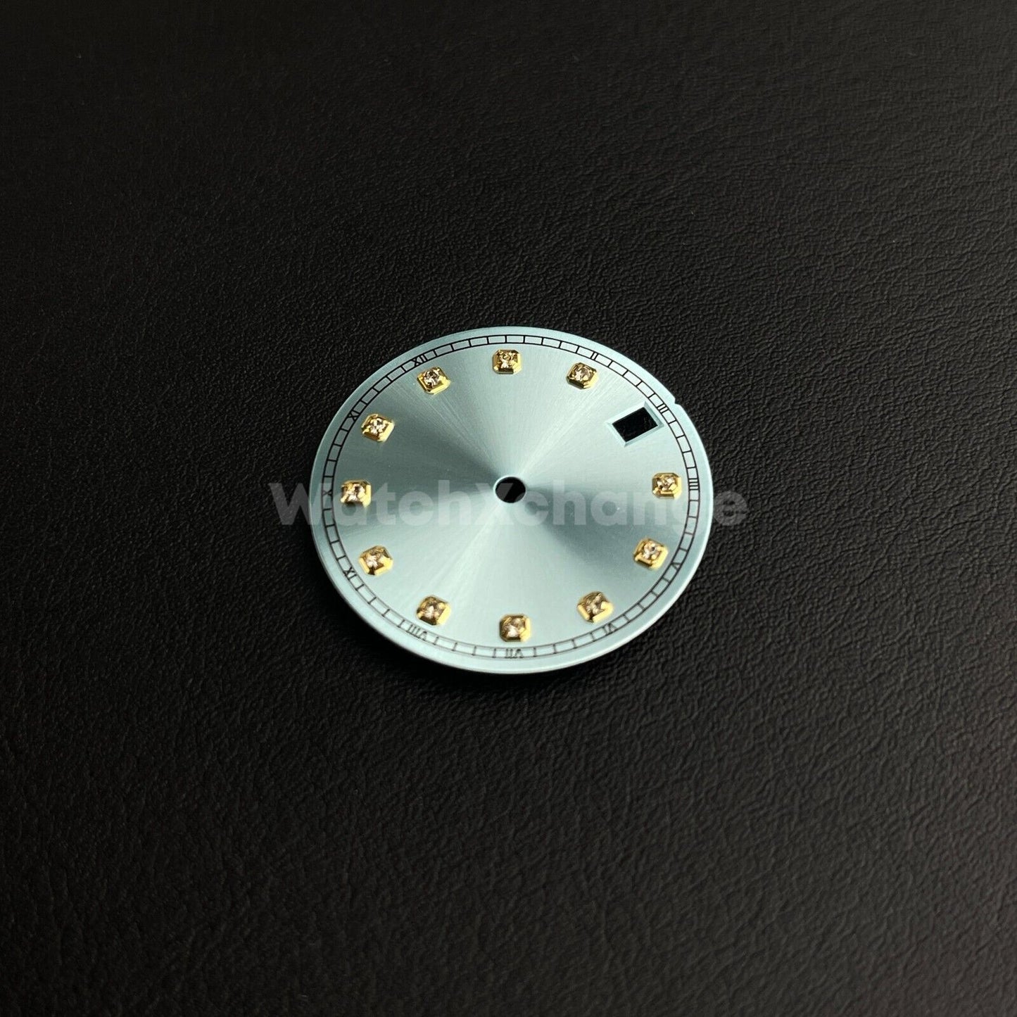 28.5mm Light Blue Diamond Watch Dial for SEIKO NH35 NH36 Movement
