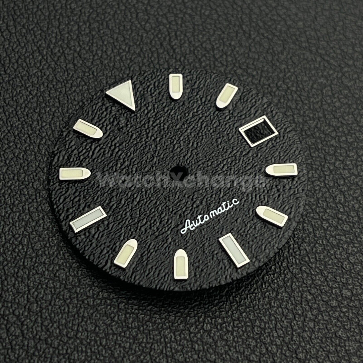 29mm Black Watch Dial w/Green Luminous Replacement for NH35 4R35 Movement
