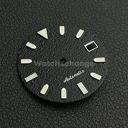 29mm Black Watch Dial w/Green Luminous Replacement for NH35 4R35 Movement