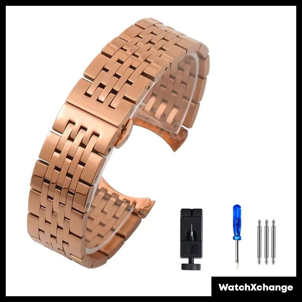 20mm Stainless Steel Watch Band Strap For Tissot 1853 T41 Bracelet Rose Gold