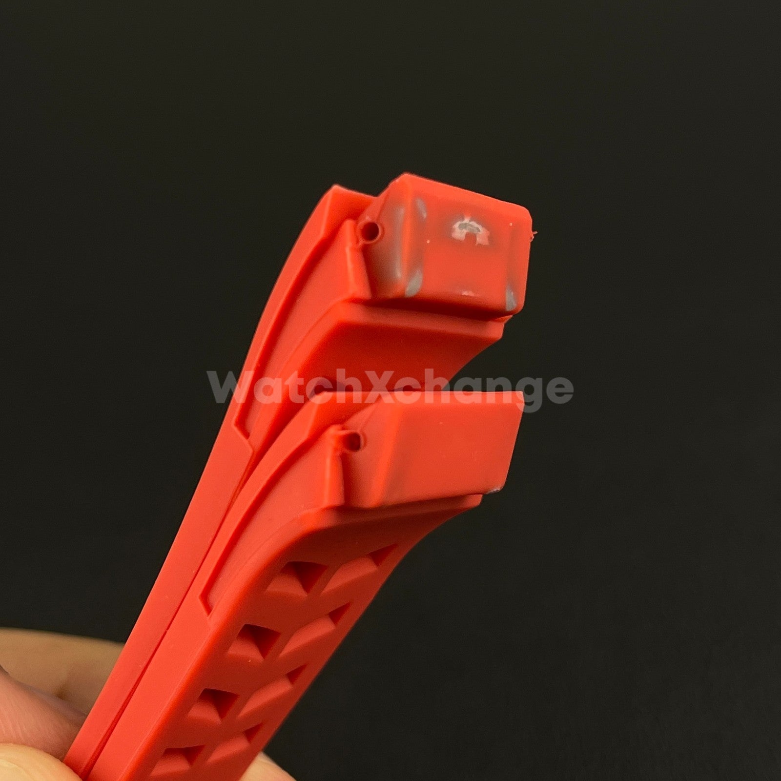 Red 25mm-Spring Bar-Watch Rubber Band Strap For RICHARD MILLE RM011 RM-11