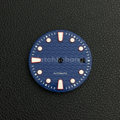 29mm Blue Wave Wavy Texture Watch Dial for 2813 8215 8200 821A Movements
