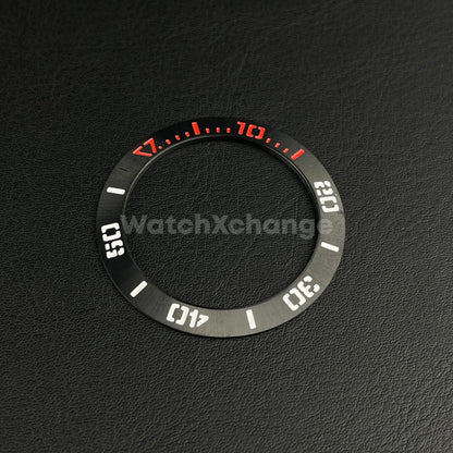 41mm Black & Red Stainless Bezel Insert Fits Seiko King Prospex Samurai SRPF